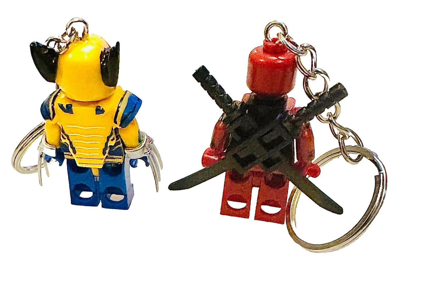 Set Deadpool Wolverine Mini Keyrings Car Keys Sons Dads Friends Christmas Gift