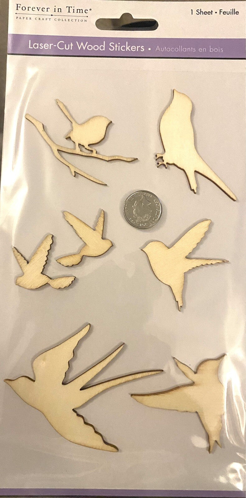 3D Laser Cut Wood Birds leaves MDF Embellishment Wooden Shape Craft Animal