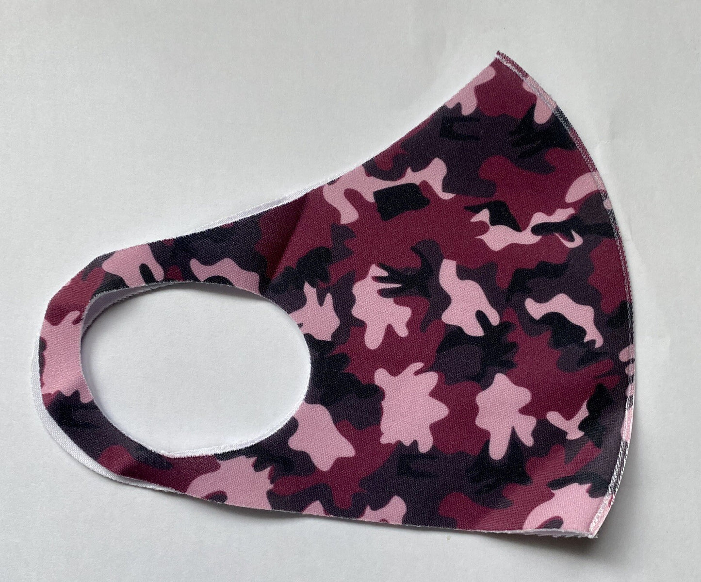 Ladies washable soft face mask pink camouflage Fabric Covering reusable