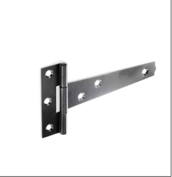 Pair Black Tee T Hinge 4" 100 mm metal Small Gate Shed Rabbit Hutch Cage Shed