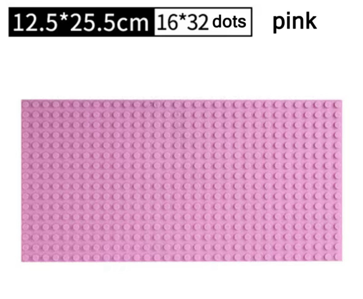 2 X Pink Base Plate 16 x 32 Dots Building Blocks Compatible With Most Brands