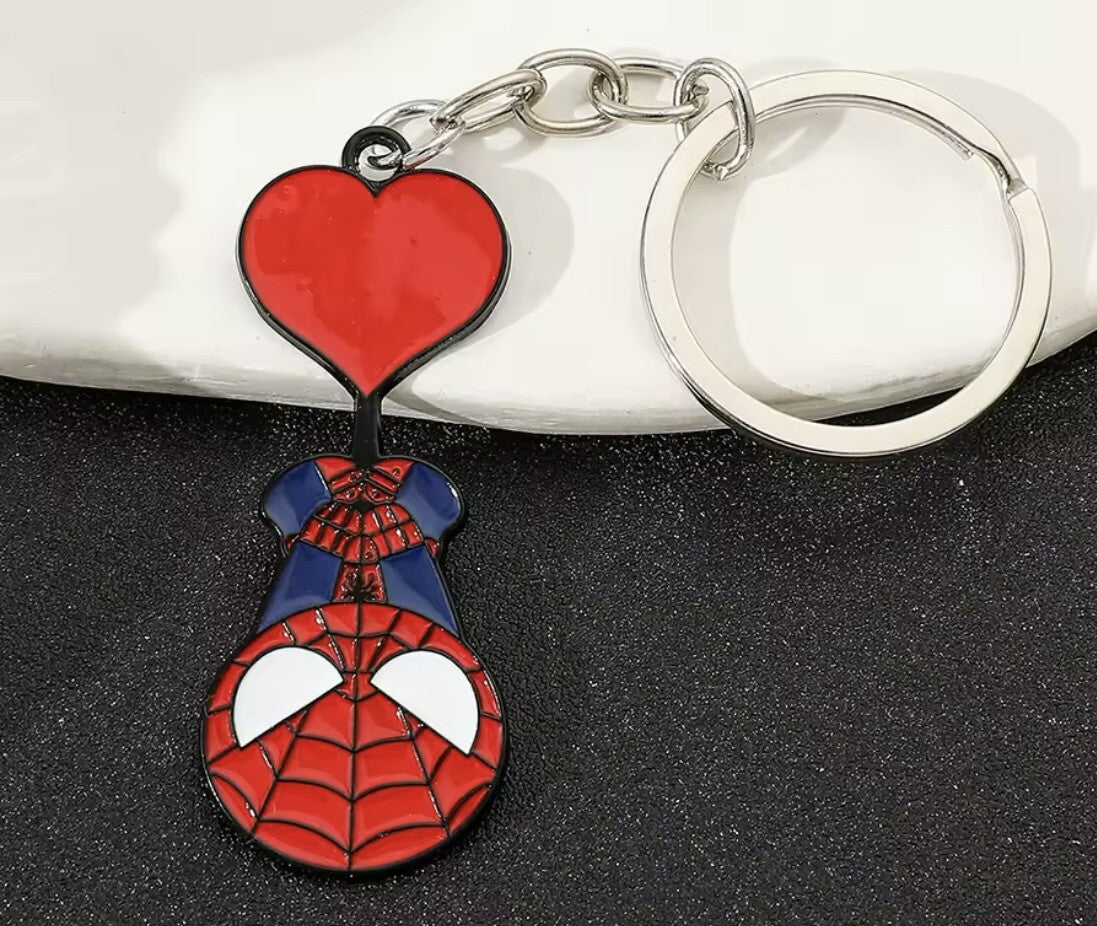 Spiderman Heart Christmad keyring Marvel Spidey & Gift Bag Charm present Love