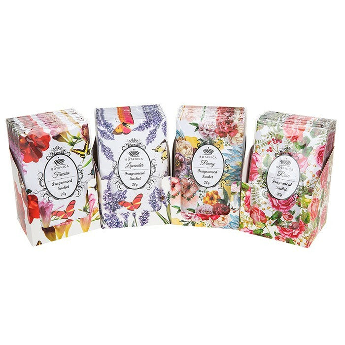 2 Large Scented clothes Sachets Hanging drawer Fragrance Rose Freesia Peony