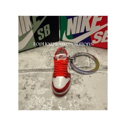 Nike SB Dunks 3D Keyring Trainer University Red/ White keychain only no box