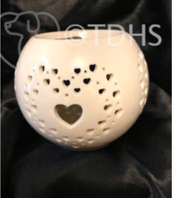Valentine Wax Melt Tealight Holder Oil Burner Love Heart Cut Out Ceramic ❤️
