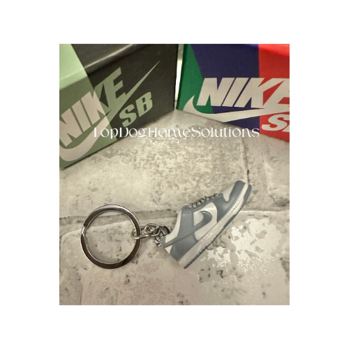 Nike Keyring Dunks SB Trainer Low White Grey Fog Sneaker 3D Keychain Only No Box