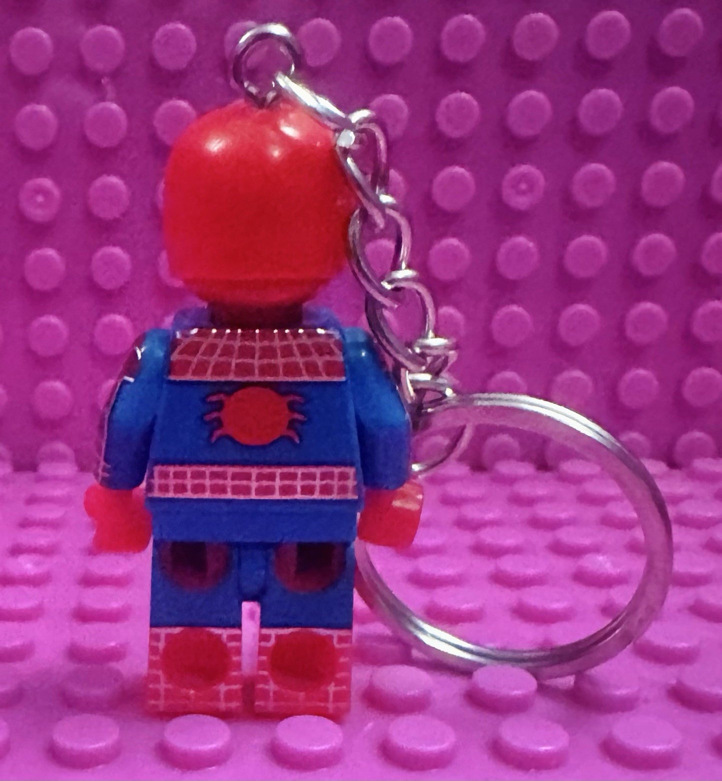 SPIDER-MAN KEYRING MARVEL BLUE & RED FIGURE CAR KEYS SUPERHERO INC GIFT BAG