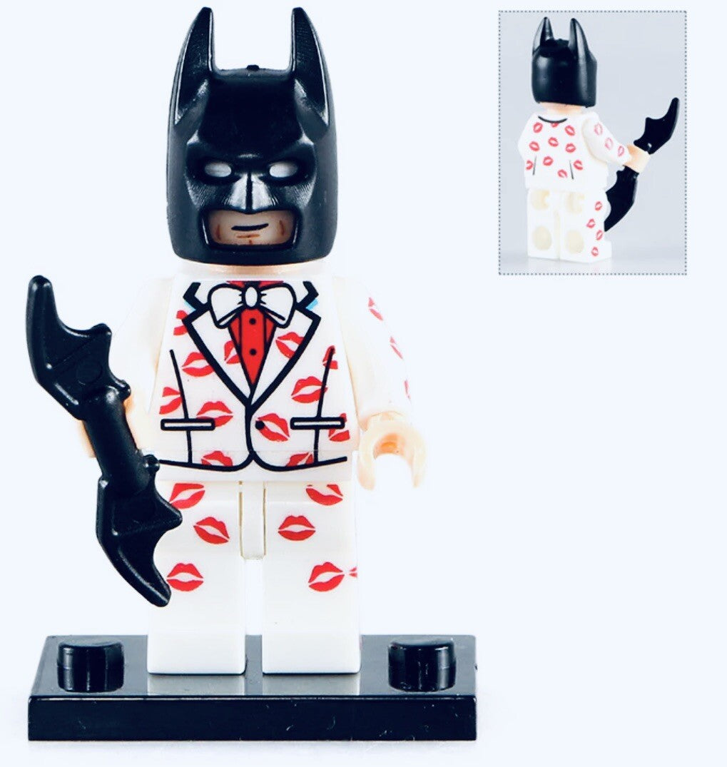 Kiss Kiss Batman Valentines Keyring 3D DC Bag Charm Car Chain Key Gift Boyfriend