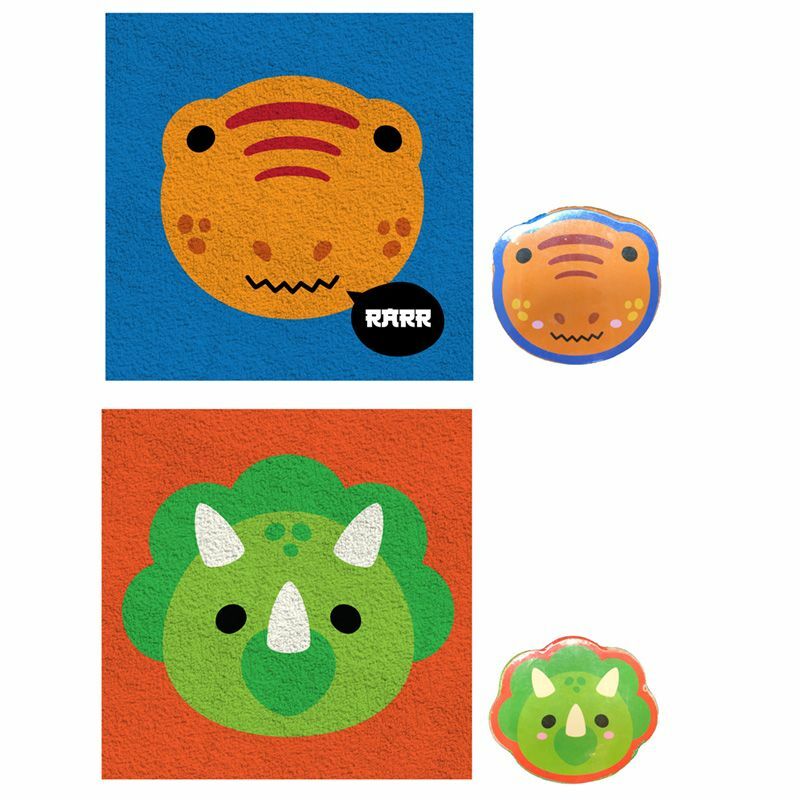 Christmas Kids Dinosaur T Rex magic flannel expanding face towel bath wash gift