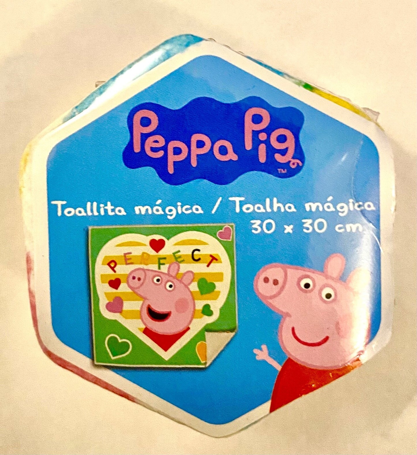 Peppa Pig & George kids magic flannel Expanding wash cloth bath travel towel