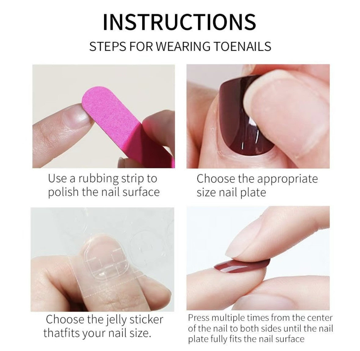 Black & Pink Glitter false nails Coffin Hearts glossy shiny press on glue tabs