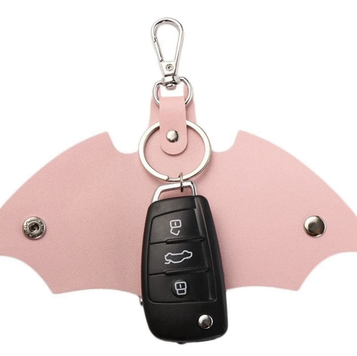 Batman Keyring Black Matching Pink Bat Couples Key Holder Pouch Car Key Case