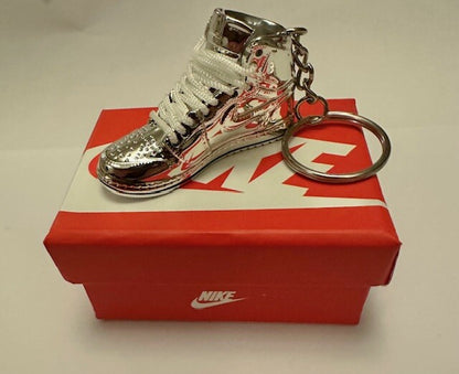 3d nike Sneaker trainer key ring Jordans metallic Mini sports shoe Gift Box High
