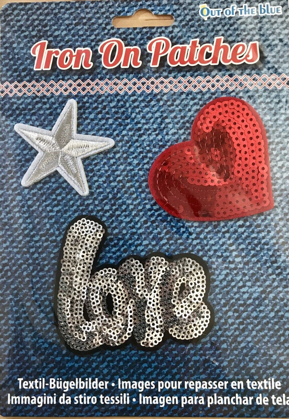 3 Sequin Motif Badges Clothes Fabric Patch Embroidered iron sew Appliqué Design