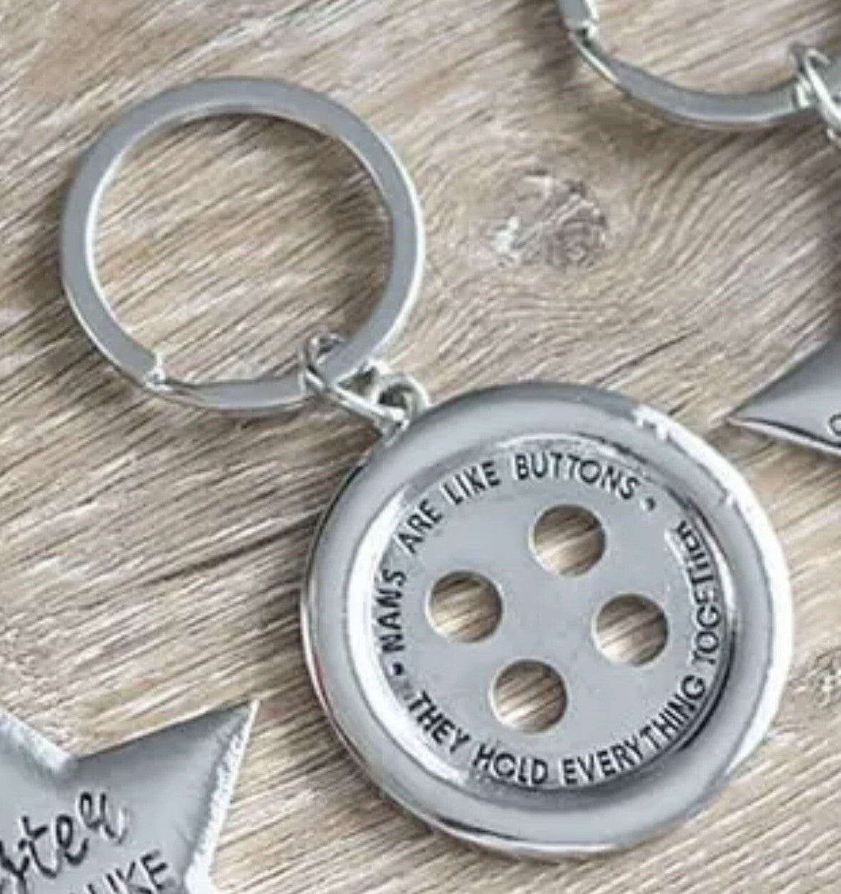 Gift Keyring Nans Are Like Buttons Quality Metal Sealed