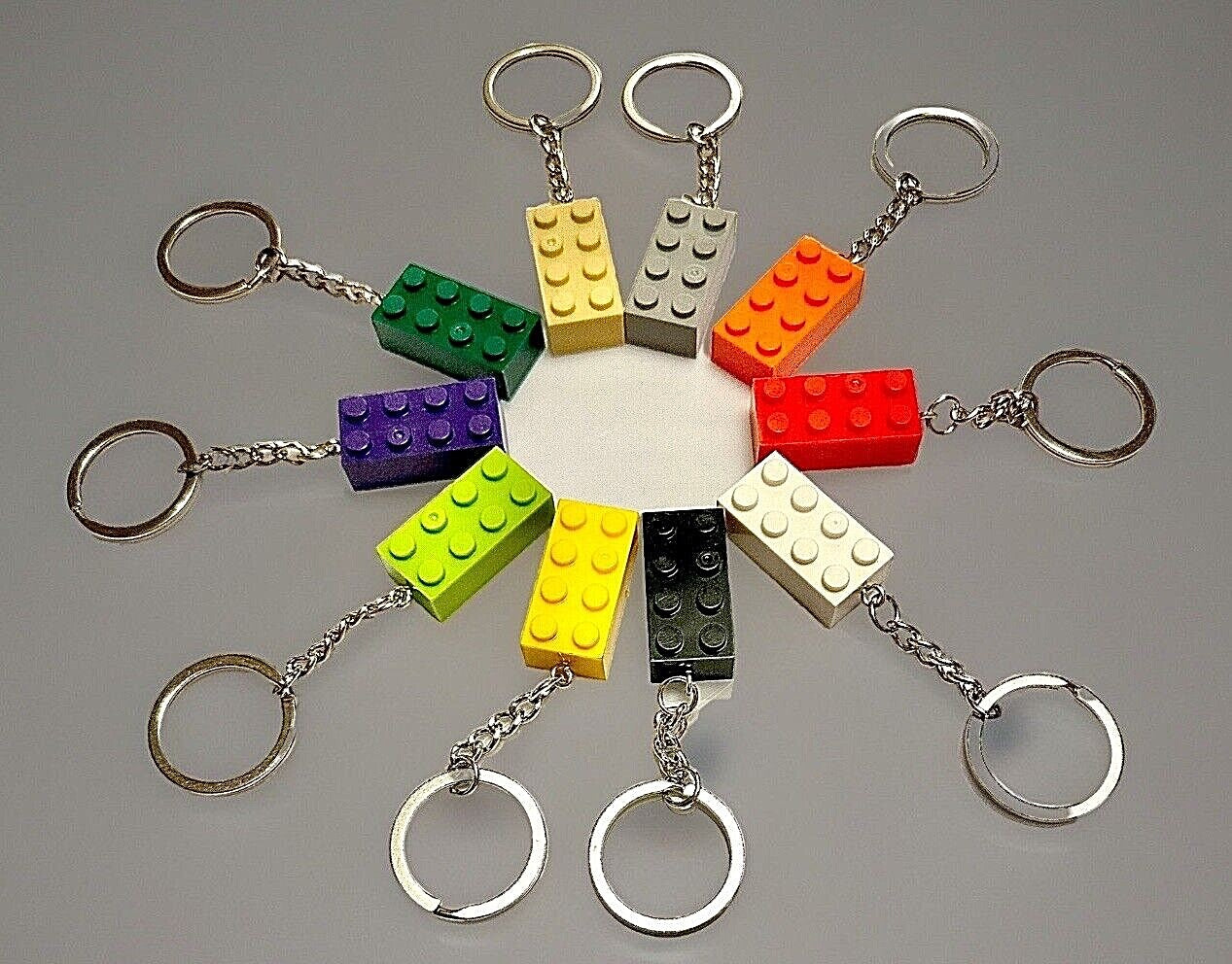Brick Keyring Key Car KeyChain compatible With building bricks Blocks Gift Toy