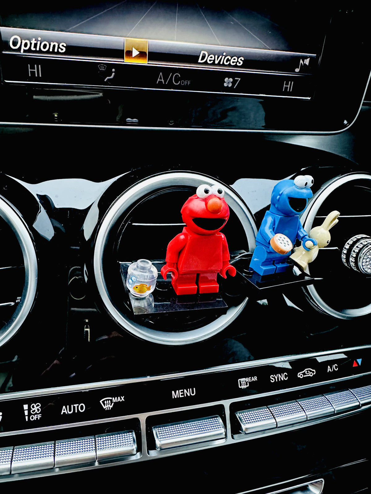 Cookie Monster Elmo Car Air Freshener Mini Figure Clip Vent Scent Gift Sesame St