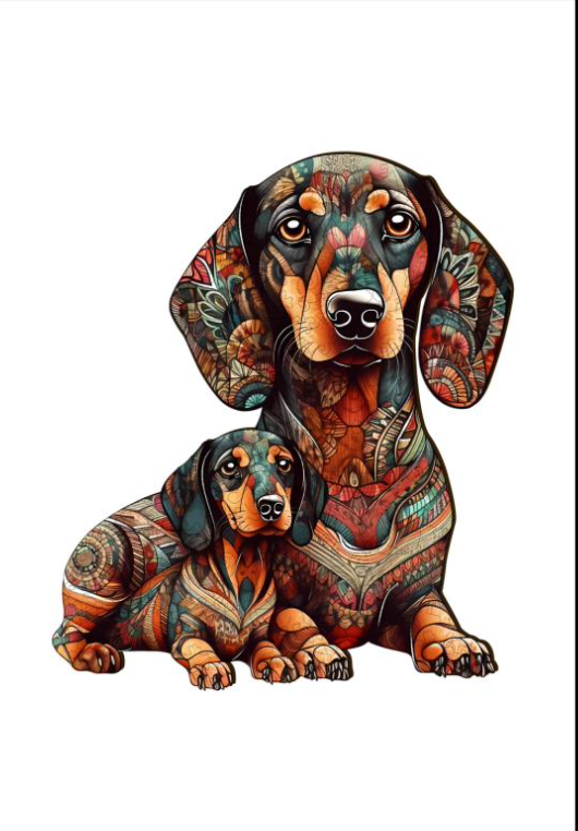 Jigsaw Wooden Sausage Dog Cat Puzzle Gift Xmas Hobby Horse Chihuahua Puppy 30cm