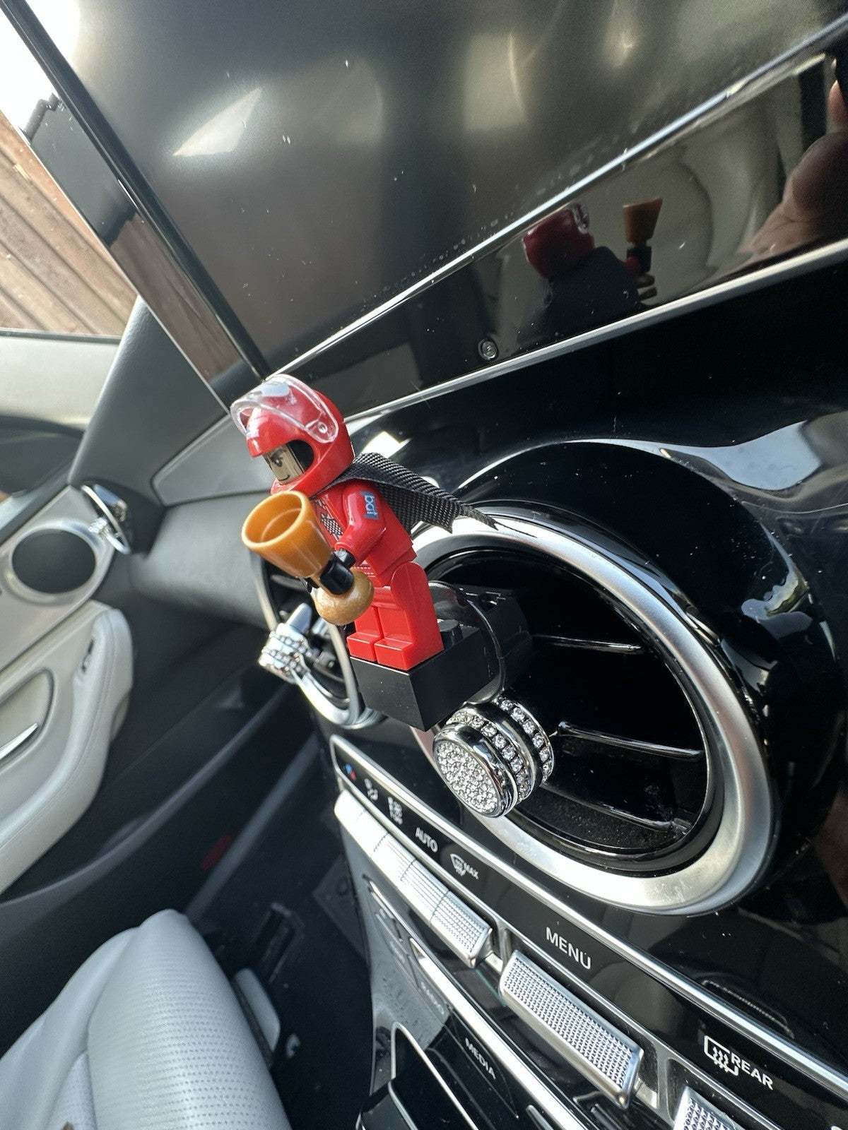 Motor Racing Batman Red Car Air Freshener Figure Mini Clip Vent Scent Comics