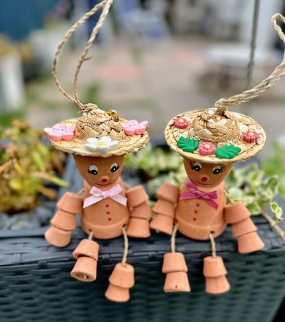 Flower Plant Pot Men Lady Terracotta Bill Ben Garden Ornament Mum personalise