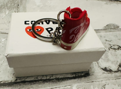 Red Converse Coke Sneaker Keyring Chuck Taylor All-Star Coca Cola High Gift Box
