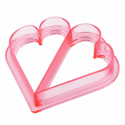 💜 Kids Heart & Star Sandwich crust Cutter Shape Cake Bread Toast Maker Tool fun