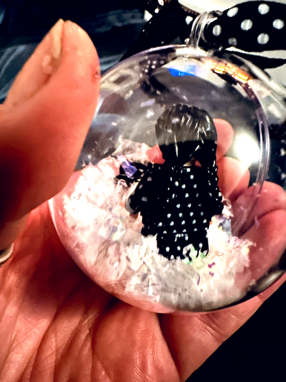 Christmas Wednesday Addams Mini Figure Bauble Hanging Snowflake Tree 3D Handmade