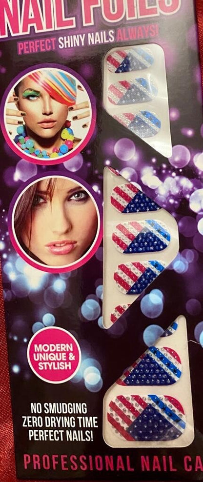 20 x Stick on Nails Foils art decal transfer pink flowers butterfly rose animal
