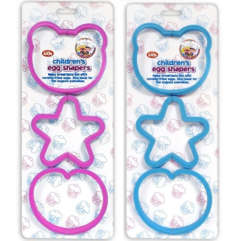 Kids Fried Poacher Egg Shapers Teddy Heart Star Pancake Mould Pan Cook Egg