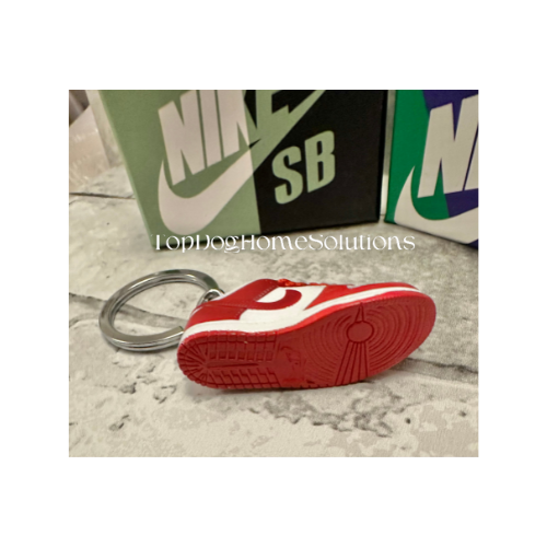 Nike SB Dunks 3D Keyring Trainer University Red/ White keychain only no box