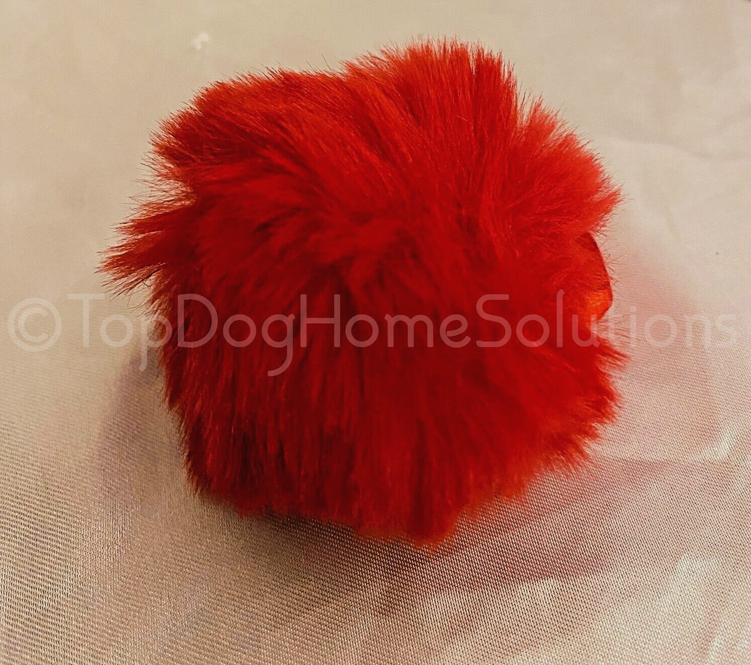 Christmas Furry Red Pom Pom Decorations Tree Hanging Rudolph Nose Bauble Ball
