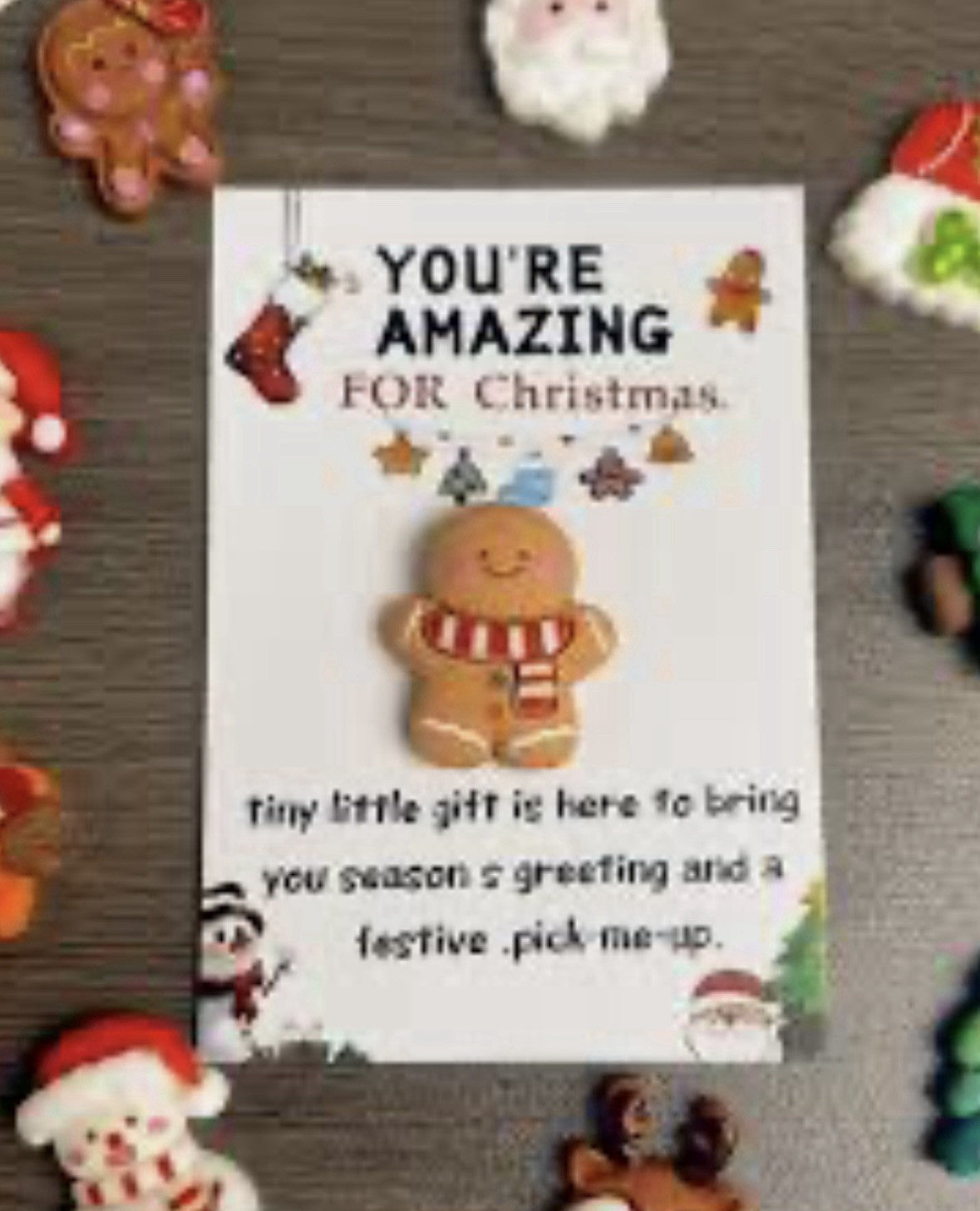 Christmas Gift Pocket Hug Your Amazing Santa Reindeer In Card Gift Secret Santa