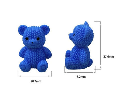 Mini Sitting Teddy Bear Figure Care Pink Brown Gift Love Cute Girlfriend Love
