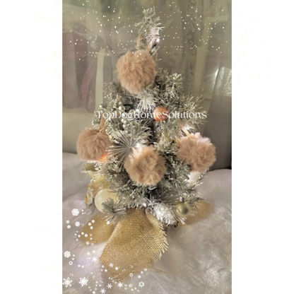 Christmas 4 Furry Pink Pom Pom Hanging snowball Tree Bauble Xmas Decoration