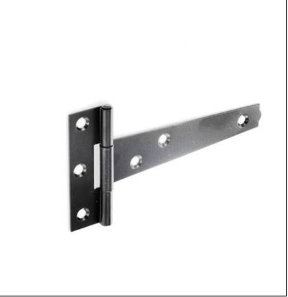 Pair Black Tee T Hinge 4" 100 mm Small Gate Shed Rabbit Hutch Cage Shed + screws
