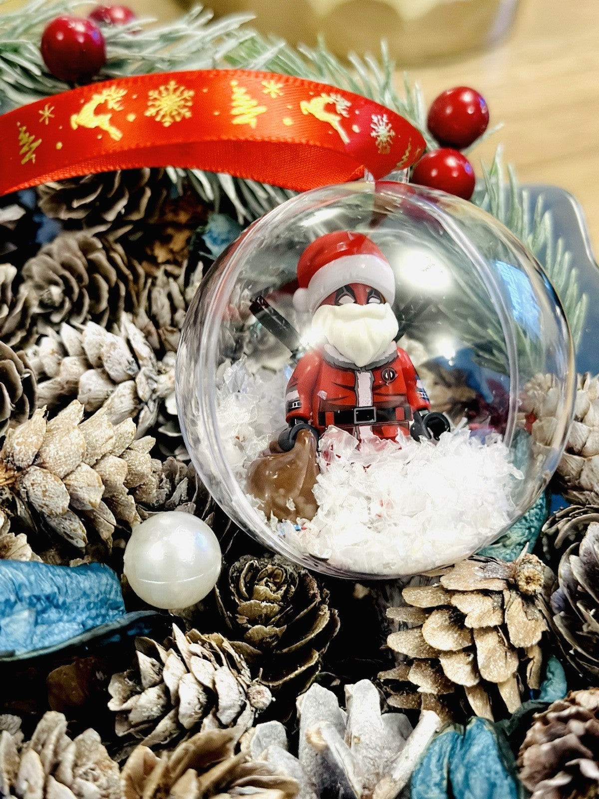 Christmas Marvel Mini Figure Bauble Hanging Snowflake Tree 3D Spiderman Handmade