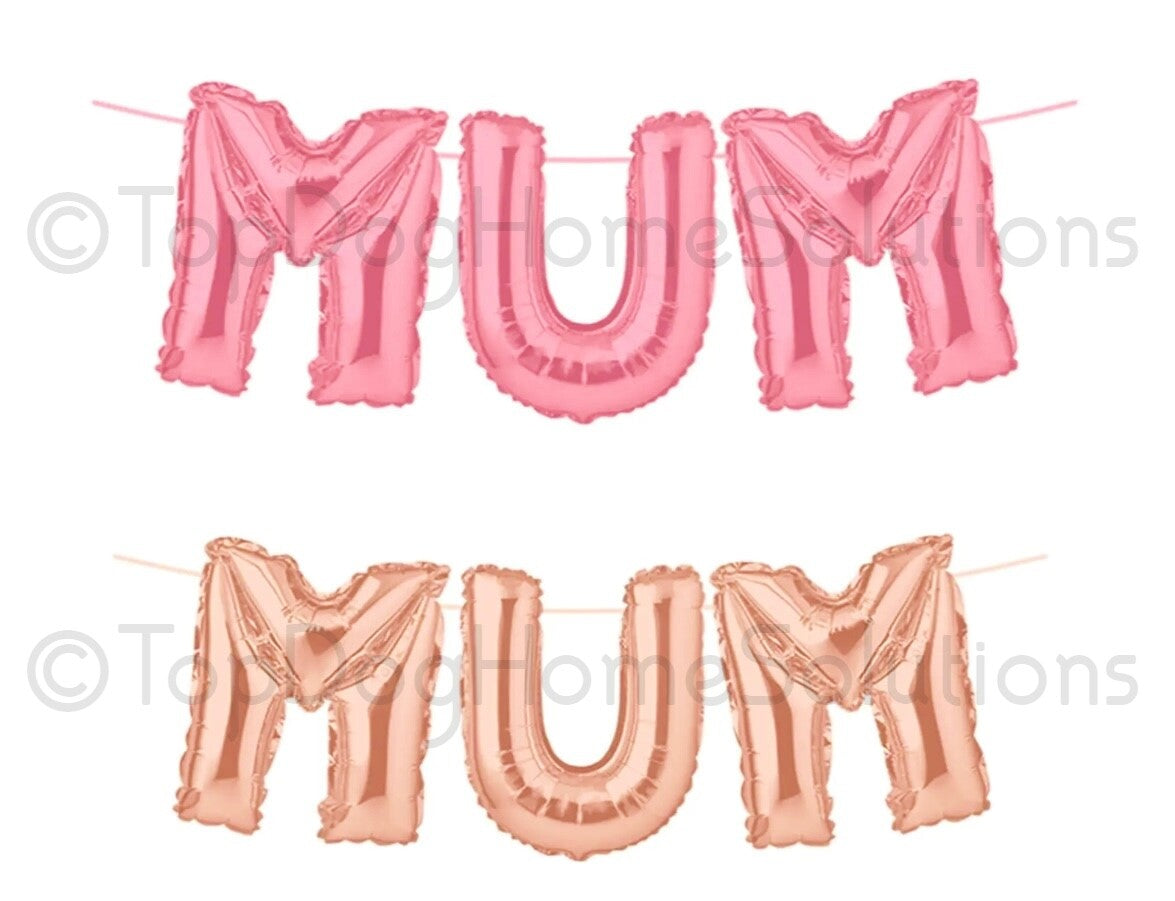 Mother's Day Foil Balloon Self Inflating Banner Party Decoration Balloons Mum