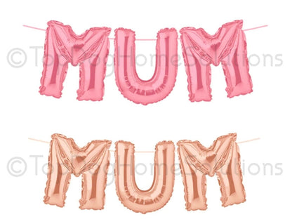 Mother's Day Foil Balloon Self Inflating Banner Party Decoration Balloons Mum