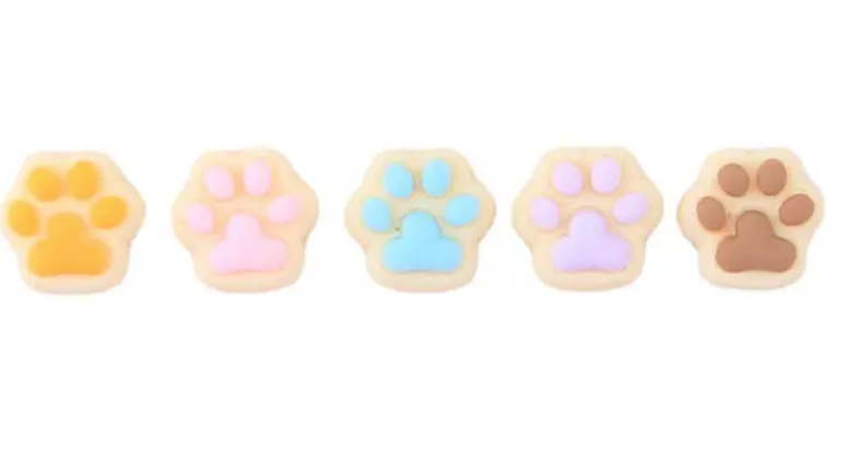 6 Dog Cat Paw Print Embellishment resin flat back cabochon animal Craft Claw 🐾