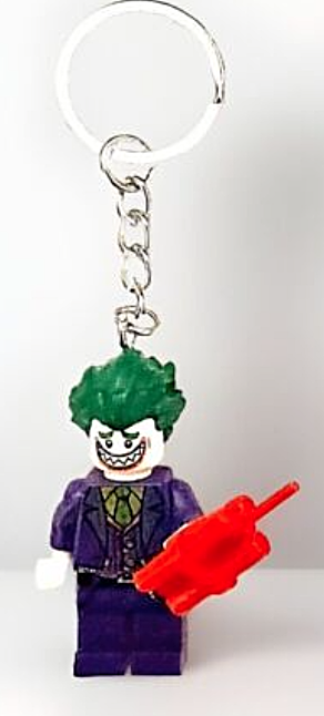 Batman Figure Keyring Couples Love Pink Batgirl Mini DC Bag Charm Gift Car Key