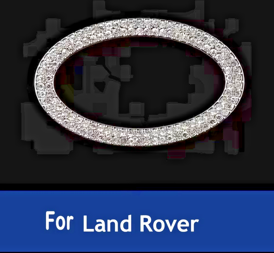 Car Landrover Rhinestone Steering Wheel Emblem crystal Diamond Sticker Logo