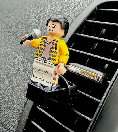Freddie Mercury Car Air Freshener Figure Mini Clip Vent Queen Scent