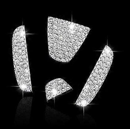 Car Honda Rhinestone Steering Wheel Center Emblem Trim Diamond Sticker Logo