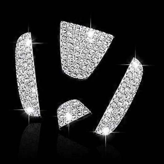 Car Honda Rhinestone Steering Wheel Center Emblem Trim Diamond Sticker Logo