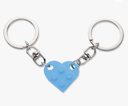 Couples matching Valentines Blue & Pink Shark suit Man Girl Keyring Car keys