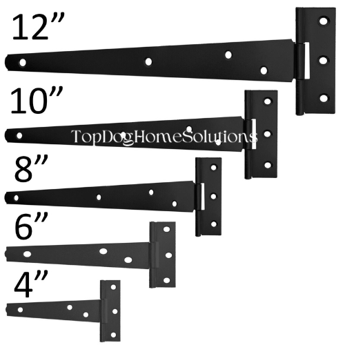 TEE T HINGE GARDEN OUTDOOR BRACKET GATE GARAGE 4"  6" 8" 10" 12"  300mm SCREWS+