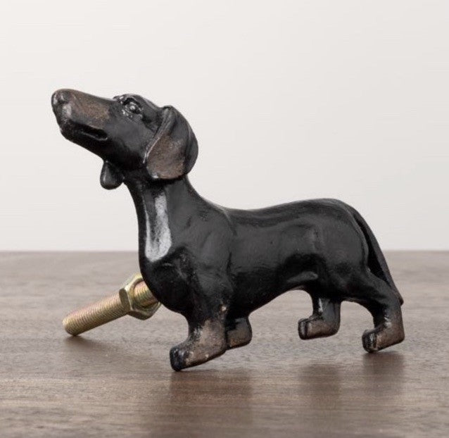 Dachshund Dog Nob Knob Cupboard drawer pull Handle Antique Sausage Dog Gift