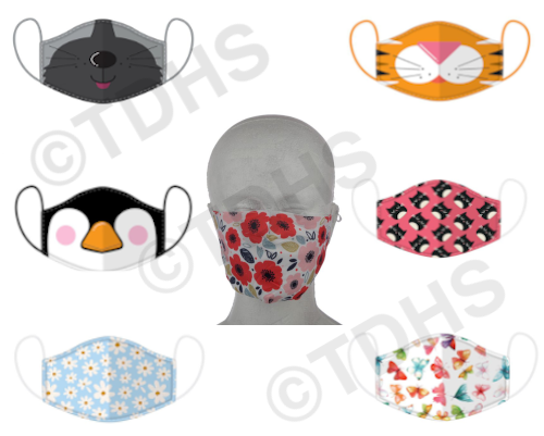 Adult Face Mask Reusable Washable Protective Breathable Covering Large Flower