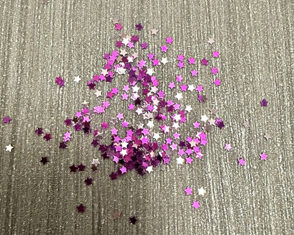 Pink 60th Table Confetti Birthday Party Silver Scatter Sparkle foil Decorations