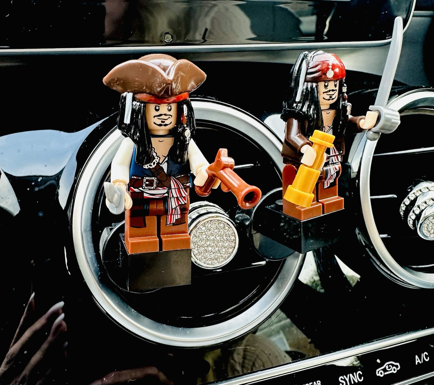 Pirates Caribbean Air Freshener Mini Figure Car Clip Vent Scent Jack Sparrow